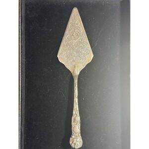 Vintage Silverplated Cake Server Pie Server Ornate Floral Design Made in Italy